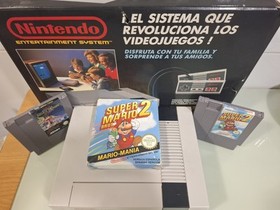 Nintendo NES Original con caja + Super Mario 2 y Double Dragon | Retro Colecci&oacute;n