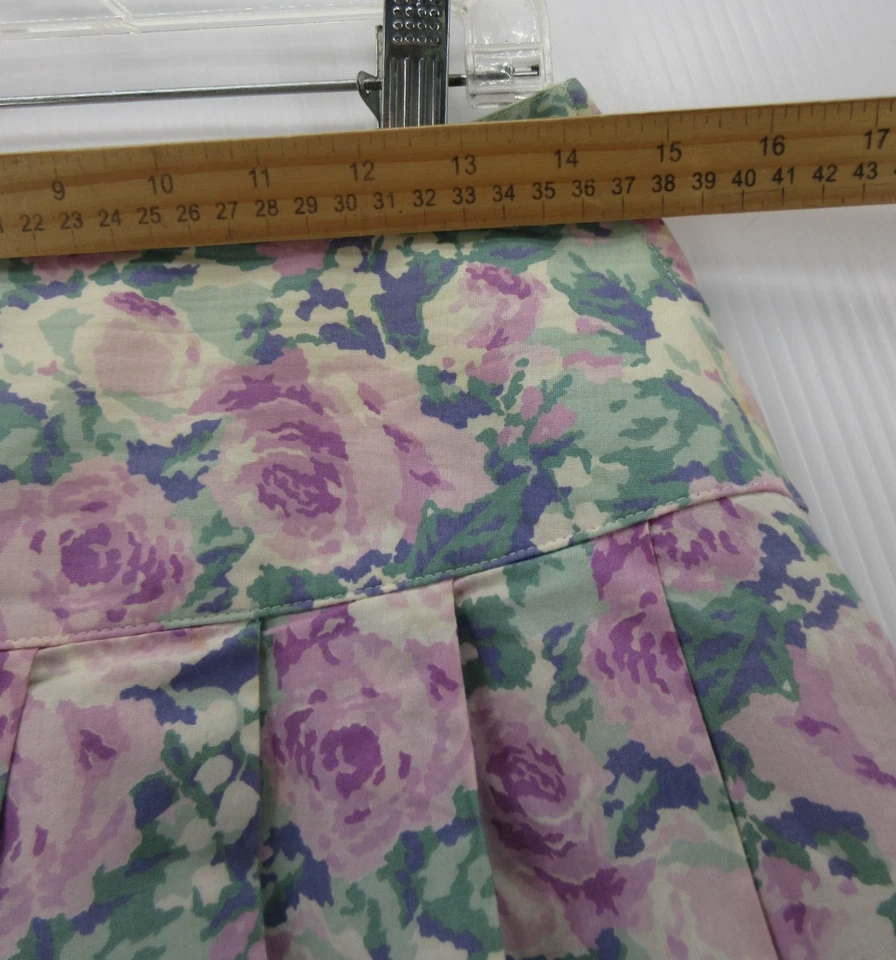 Falda DE COLECCIÓN Laura Ashley Mujer 12 Rosa Línea A Floral Midi Años 90 Cottagecore * Foto 3 de 4