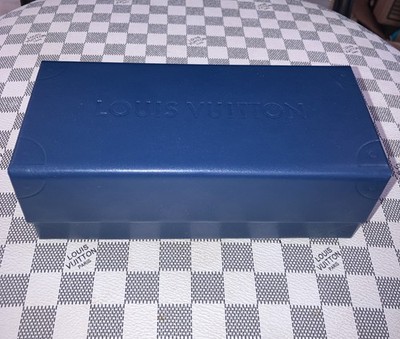 Louis Vuitton ネイビー ケース Authentic LOUIS VUITTON Empty Sunglasses Navy Blue Case Only. | eBay