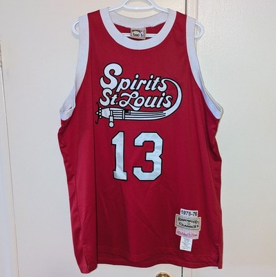 Mitchell & Ness Moses Malone St. Louis Spirits Jersey Hardwood Classics Size 52
