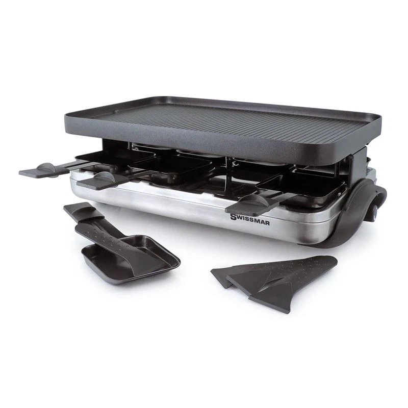 Swissmar - Valais Raclette 8 Person Party Grill with Reversible Grill Plate Stai - image 4 of 4
