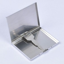 Stainless Steel Slim Cigarette Case 9 Stick Portable Flip Top Box For Men Women