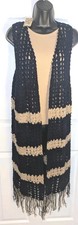 Raj Imports Womens Boho Crochet Fringe Vest S...
