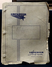 Original WWII 1943 LOCKHEED B-17 Super Fortress Burbank CA Factory  Book