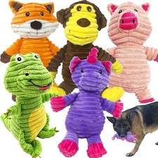 Plush Puppy Squeaky Dog Toys Assortment for Medium Large Dogs