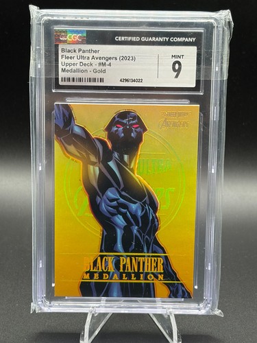 2023 Fleer Ultra Avengers Black Panther Gold Medallion #M-4 CGC 9 /200