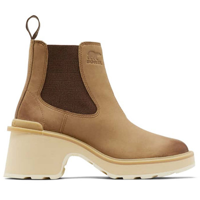 Sorel Womens Hi-Line Heel Chelsea Boots US 10.5 Taupe Tan Leather Waterproof NIB