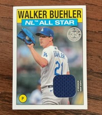 2021 Topps - 1986 Topps All-Star Baseball Relics Walker Buehler #86ASRWBU (MEM)