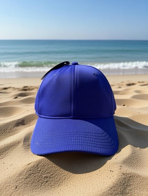 #ad Greg Norman Blue Embroidered Shark Logo Breathable Flexfit Golf Hat Cap NEW $16.99