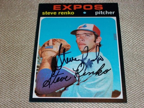 Montreal Expos Steve Renko Autographed Signed 1971 Topps Card 209 