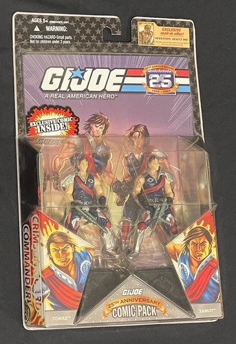 G.I. JOE 25TH ANNIVERSARY COMIC 2 PACK TOMAX XAMOT CRIMSON GUARD COMMANDER