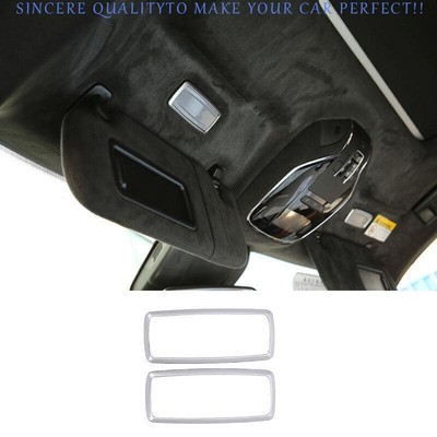 For Maserati Levante 2017-2023 ABS Silver Front Cosmetic Mirror Frame Trim 2PCS