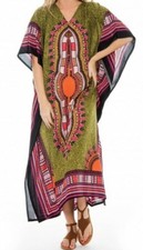 Dashiki Womens Kaftan African Long Dress Hippie Casual Caftan Boho maxi One Size