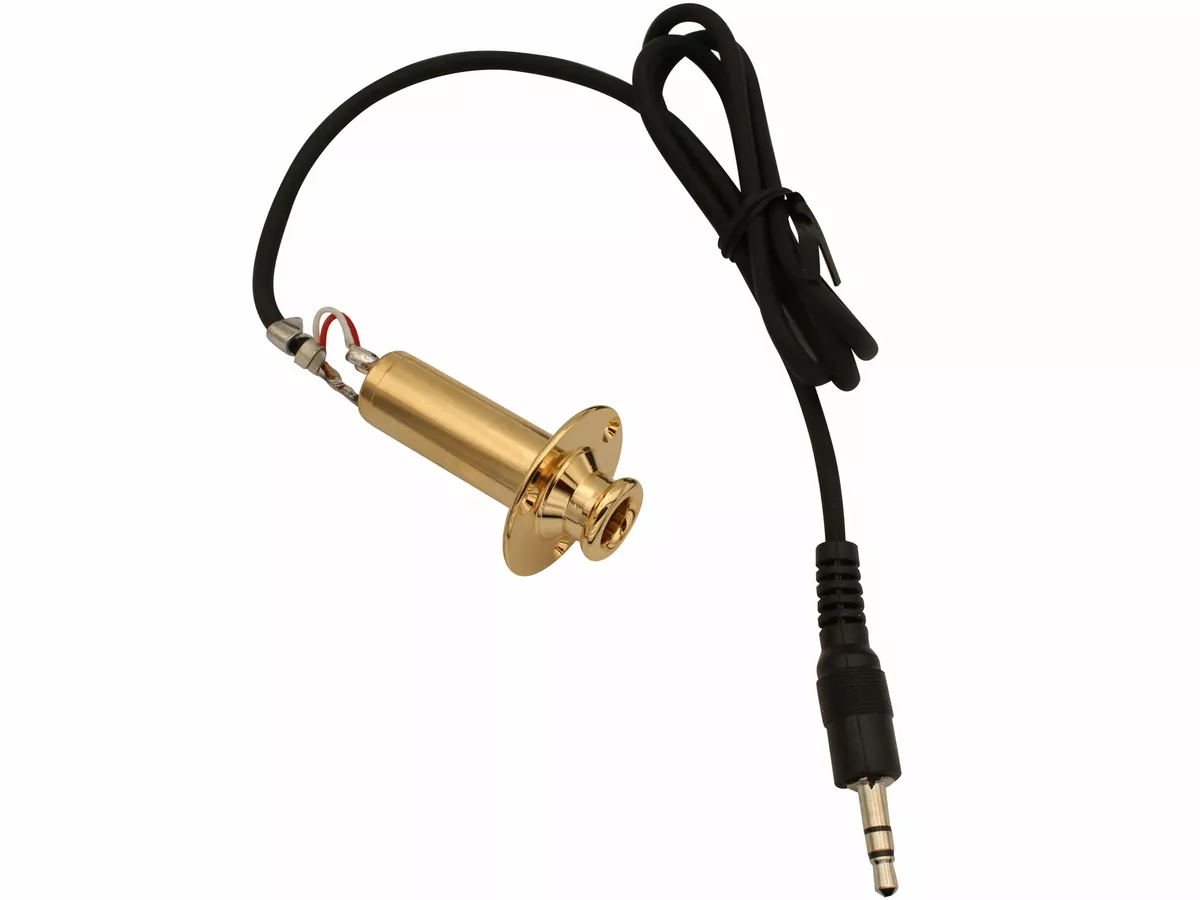 Acoustic endpin jack prewired to 3.5mm male jack eBay
