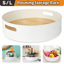 Rotating Storage Rack Rotating Makeup Organizer Condiment Holder Turntable Tray