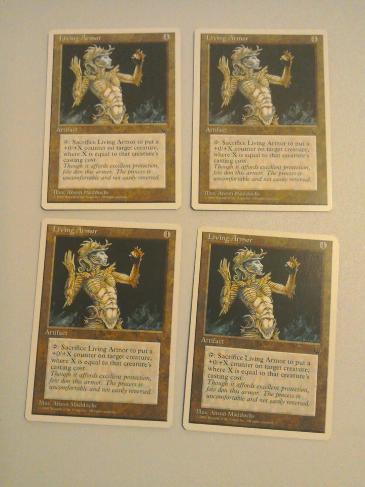 Magic the gathering Card. Living Armor. Artifact Playset. Chronicles - Image 2 of 2