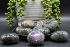 Labradorite Palm - Purple/Pink/Orange Flash