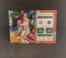 2021 Contenders Trae Young - Game Night Ticket - Green Cracked Ice
