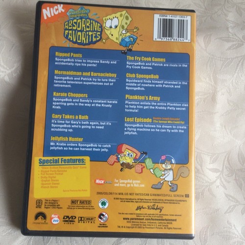 Spongebob Squarepants - Absorbing Favorites (DVD, 2005, Checkpoint) - Foto 3 di 7