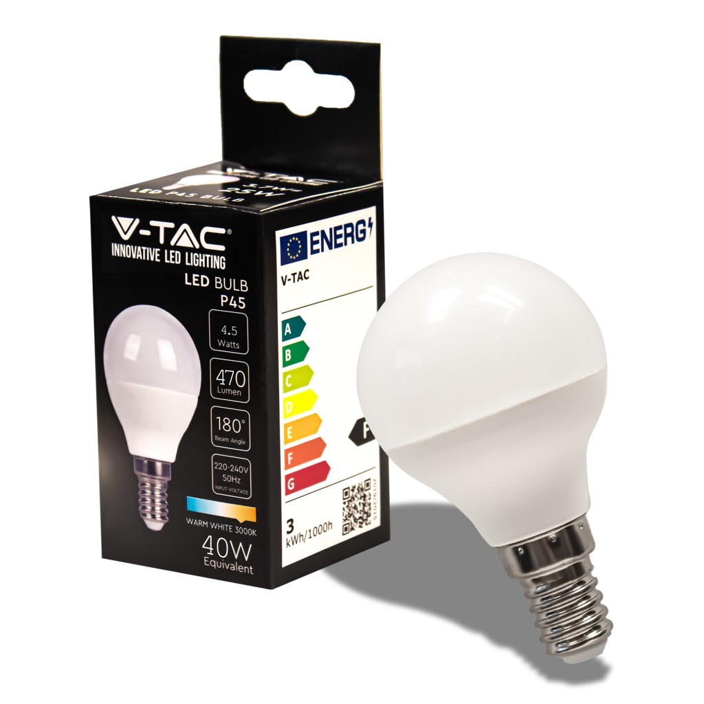 LAMPADINA LED A SFERA P45 V-TAC E14 4,5W 4000K