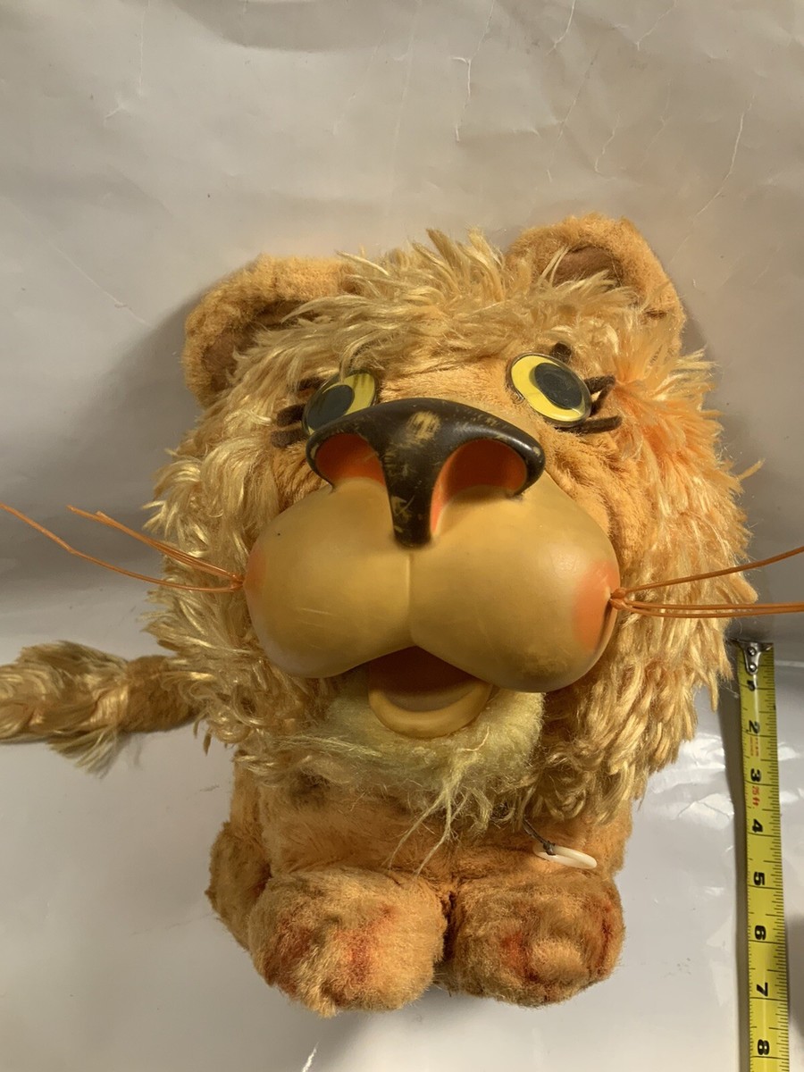 Vintage Mattel 1964 Larry Lion Animal Yacker Pull String Plush | eBay