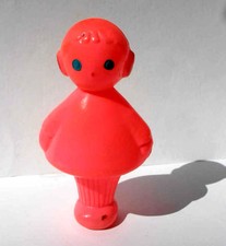 1950s USSR Russian Soviet CELLULOID Toy PINK GIRL  BEANBAG Pogremushka