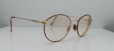 Vintage Safilo Brown Metal Gold Oval Sunglasses FRAMES ONLY Italy
