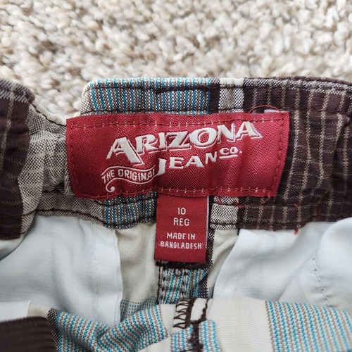 Arizona Jean Co. Boys Shorts Size 10 Regular Plaid Casual Summer - Picture 3 of 9