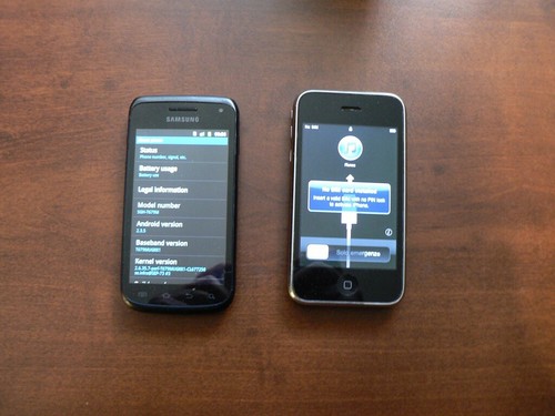 iPhone and Samsung Galaxy SGH-T679M - unlocked