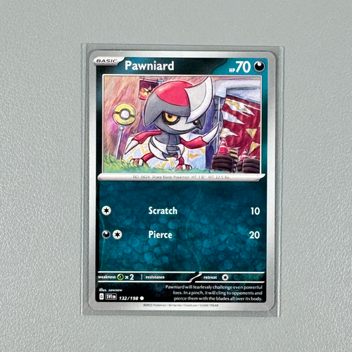 Tarjeta de JCC Pokémon: PAWNIARD 132/198 | Común | Escarlata y Violeta | Casi Nuevo - Imagen 2 de 4