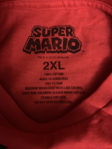 2XL Men's Super Mario Bros By Nintendo T Shirt - Red - FREE SHIPPING USA - Bild 4 von 4