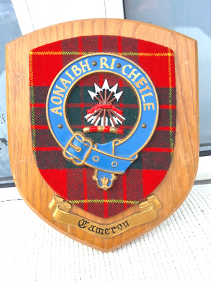 ALTE CLAN CAMERON FAMILIE WANDTAFEL SCHILD WAPPEN