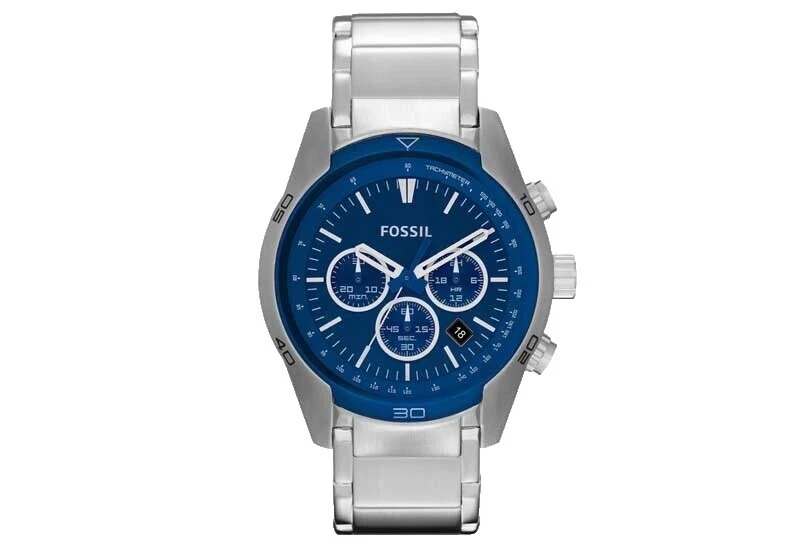 Fossil Relojes de Pulsera Banda de Acero Inoxidable Con Bisel giratorio