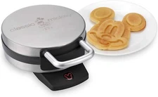Disney DCM-1 Classic Mickey Waffle Maker Brushed Stainless Steel Mickey Mouse