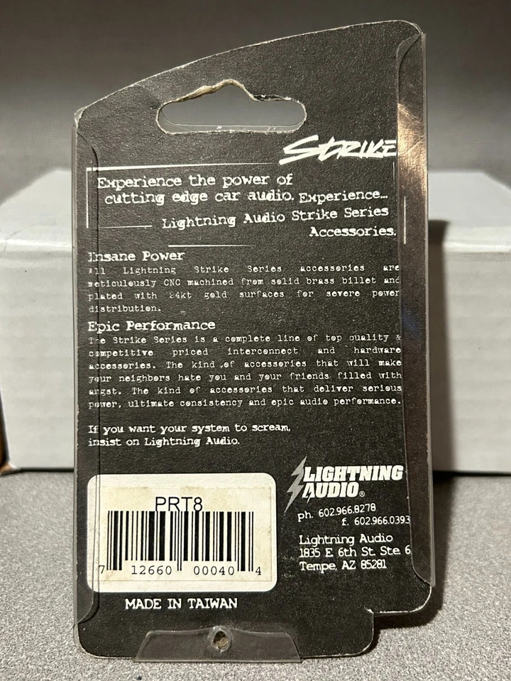 Lightning Audio PRT8 Car Audio Power/Ground 8 Gauge 5/16" Ring Terminal Pair NOS - Image 3 of 4