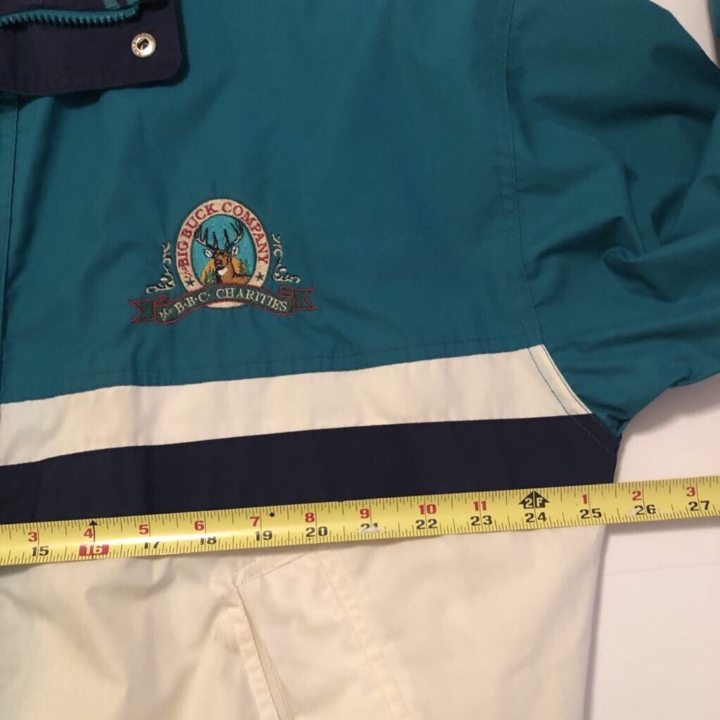 Gear For Sports Mens Windbreaker Jacket Green White Big Buck Company