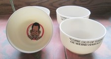 1976 Set of 4 Fat Albert Bill Cosby Ol Weird Harold Jell-o Bowls General Foods