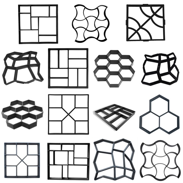 Decorative Stepping Stones 30x30cm Wall Plastic Flower Mold Window Mould Diy Concrete Mold Cement Brick R Home Garden