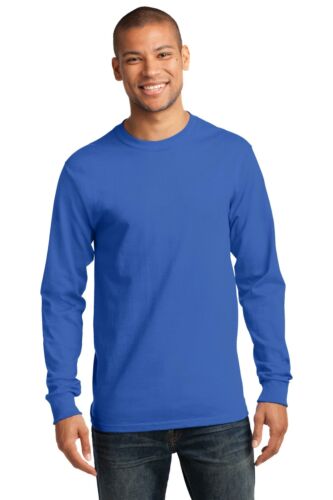 Port & Company PC61LS Mens Long Sleeve Essential Crew Neck Stylish T-Shirt - Picture 19 of 23