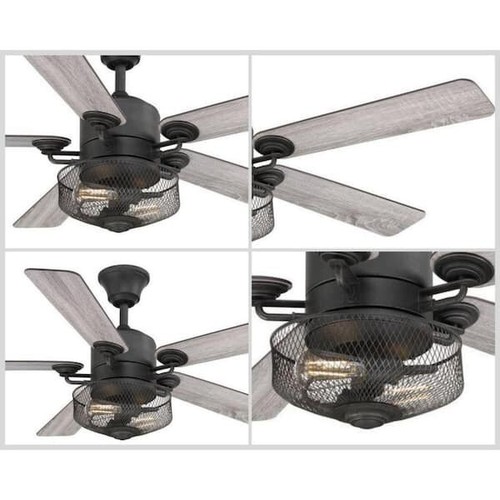 Progress Lighting Greer 54" 5 Blade Gilded Iron Farmhouse Ceiling Led w Remote - Picture 9 of 9