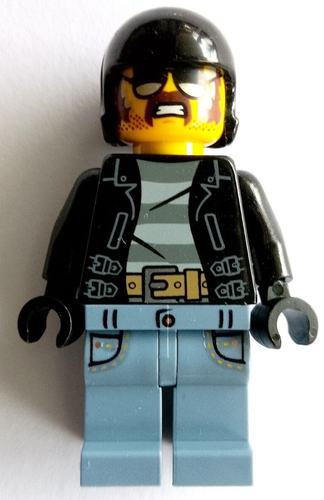 Haariger Biker Hairy Rocker Dude LEGO® MOC Minifigur Lederjacke Neu - Bild 3 von 6