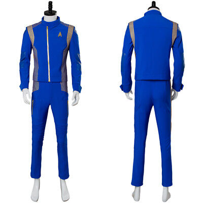 Star Trek Discovery Captain Lorca Uniform Cosplay Costume Blue Mens Command Suit
