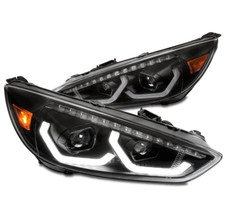 Fit 15-18 Ford Focus S Se St Led Sequential Projector Headlights Headlamp Black Fit 15-18 Ford Focus S Se St Led Sequential Projector Headlights Headlamp Black