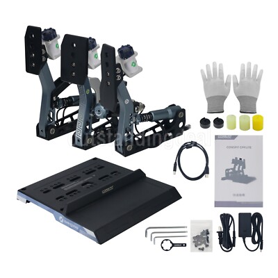 R&B Racing 3-Pedal SIM Pedals Racing Pedals Hydraulic Brake Vibration Pedal ot25
