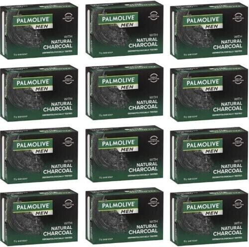 Men Bar Soap with Natural Charcoal 115G, Pack of 12 - Picture 1 of 8