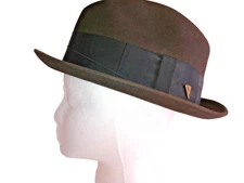 Abraham & Straus  Hat A & S Fedora Mens One Size Brown Wool With Hat Pin Vintage