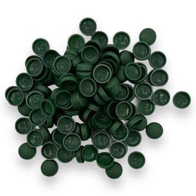 Domschraube Abdeckkappen Heritage Green, zweiteilig matt 6/8g Snap-Caps  Schrauben