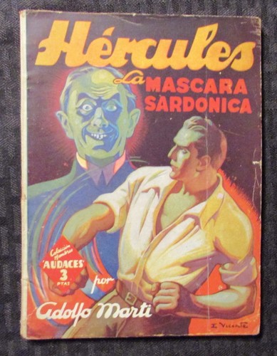 Vintage HERCULES La Mascara Sardonica by Adolfo Marti VG 4.0 Spanish Paperback