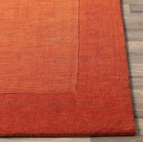 Red Plain Hand Tufted Carpet Hand Made Area Rug Customized For Your Choice - Picture 3 of 4