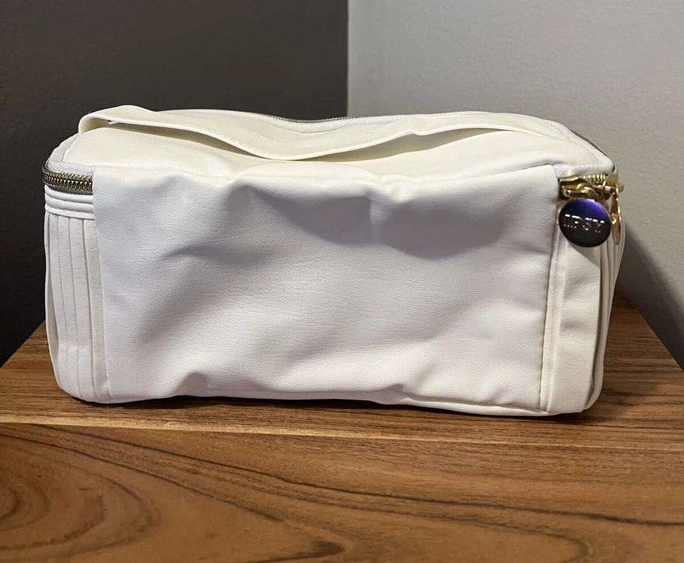 Bolsa de Cosméticos Bolsa de Maquillaje Ipsy Color Crema Dorado Cremallera 9x4x5 Foto 4 de 4